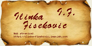 Ilinka Fišeković vizit kartica